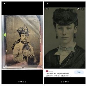 1880's Catherine McCarty Billy the Kids mother tintype original